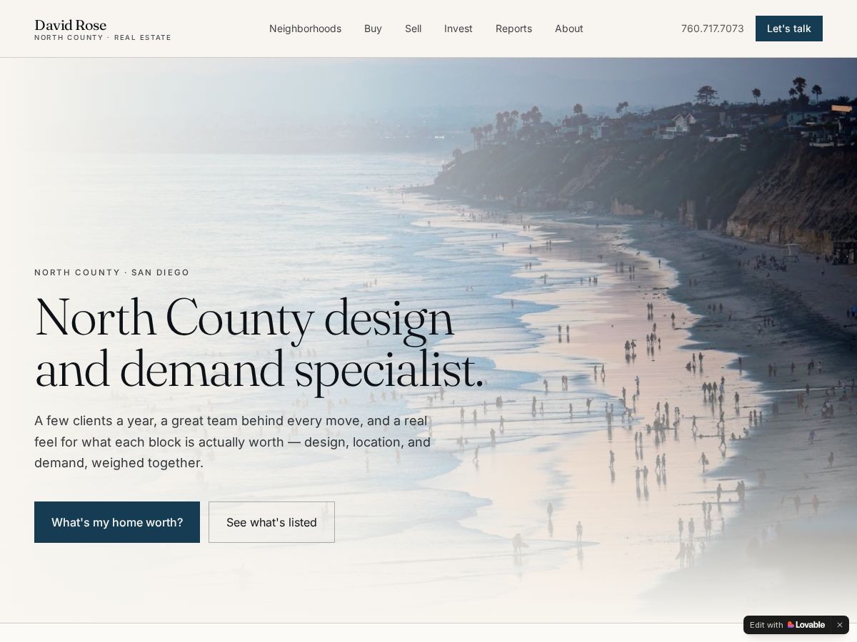 David Rose RE website
