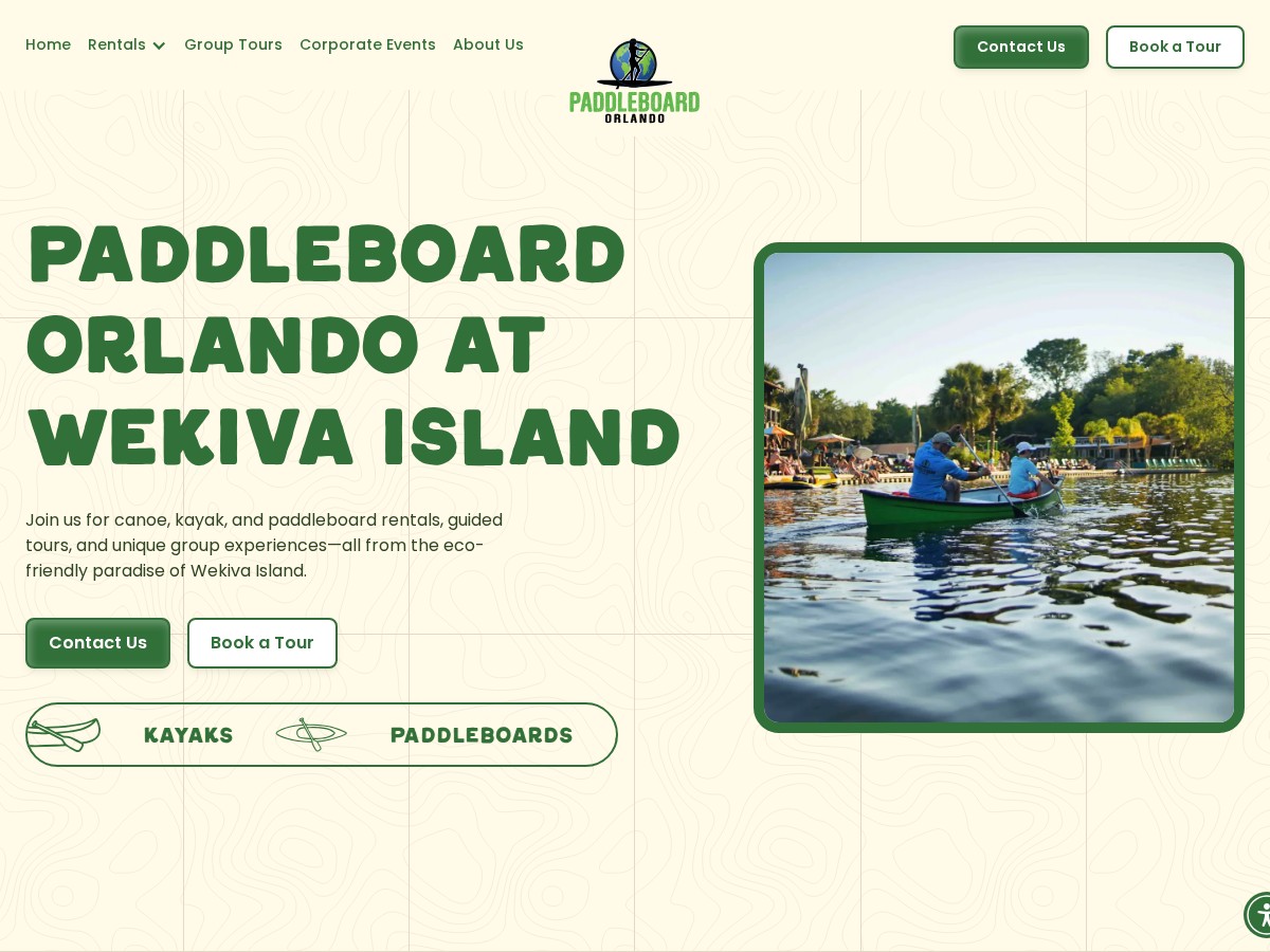 Paddleboard Orlando website