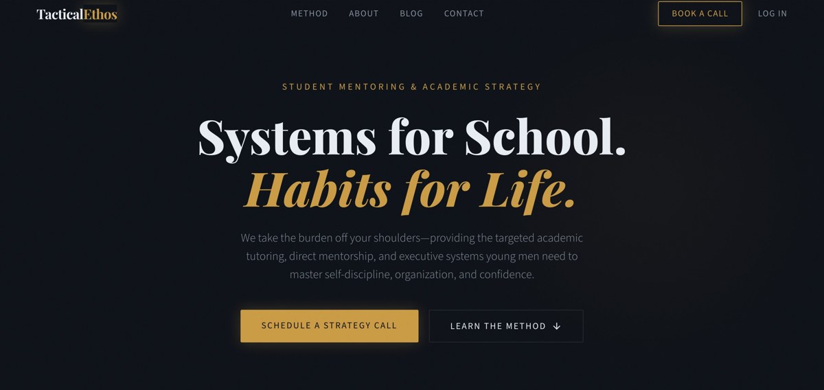 Tactical Ethos — Systems for School. Habits for Life.